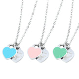 Heart Pendant Necklace Women Choker Neckless Stainless Steel Jewelry Accessories