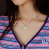 Heart Pendant Necklace Women Choker Neckless Stainless Steel Jewelry Accessories