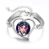 Heart Bracelets for Sublimation Women DIY Jewelry with Stone Heart Transfer