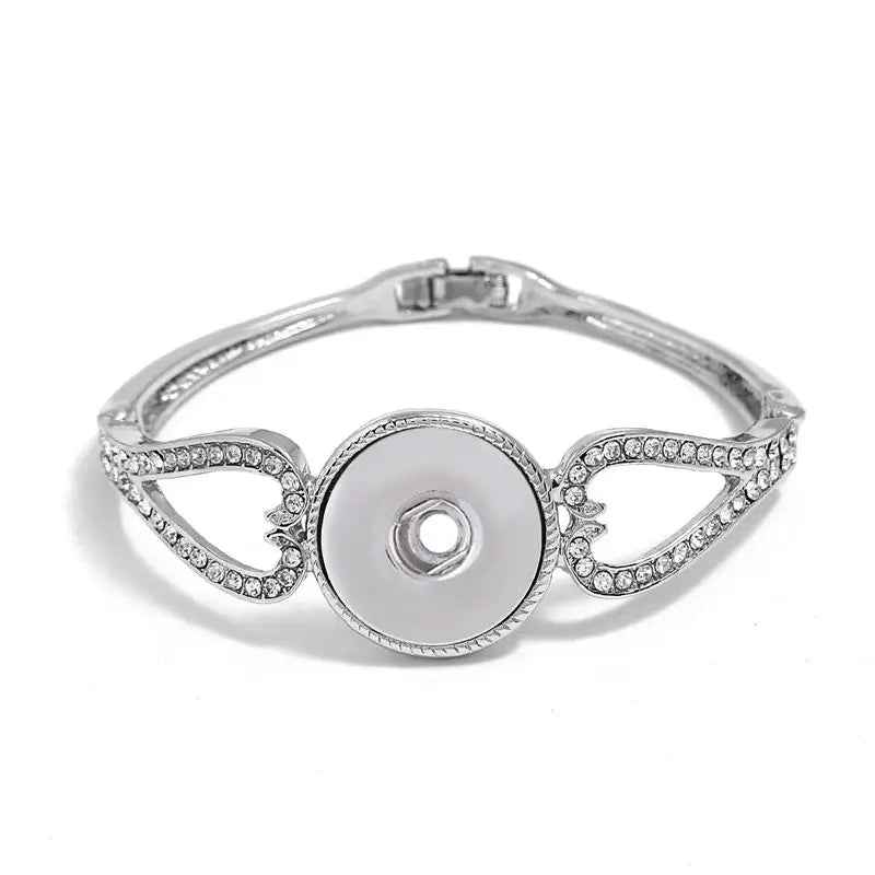 Heart Bracelets for Sublimation Women DIY Jewelry with Stone Heart Transfer