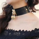 Heart Choker Locket Necklace Goth Collar Punk Jewelry