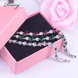 Green Created Emerald Zircon Bracelet Bridal Jewelry