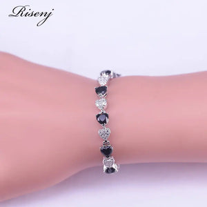 Green Created Emerald Zircon Bracelet Bridal Jewelry