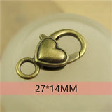 40pcs Heart Shape Lobster Clasp Hooks Keychains Bag Keyring Accessories Finding