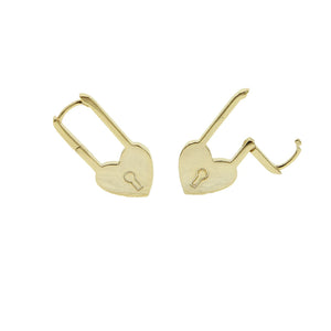 Heart-Shaped Lock Earring Safety Pin
