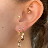 Heart-Shaped Lock Earring Safety Pin