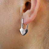 Heart-Shaped Lock Earring Safety Pin