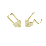 Heart-Shaped Lock Earring Safety Pin