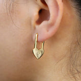 Heart-Shaped Lock Earring Safety Pin