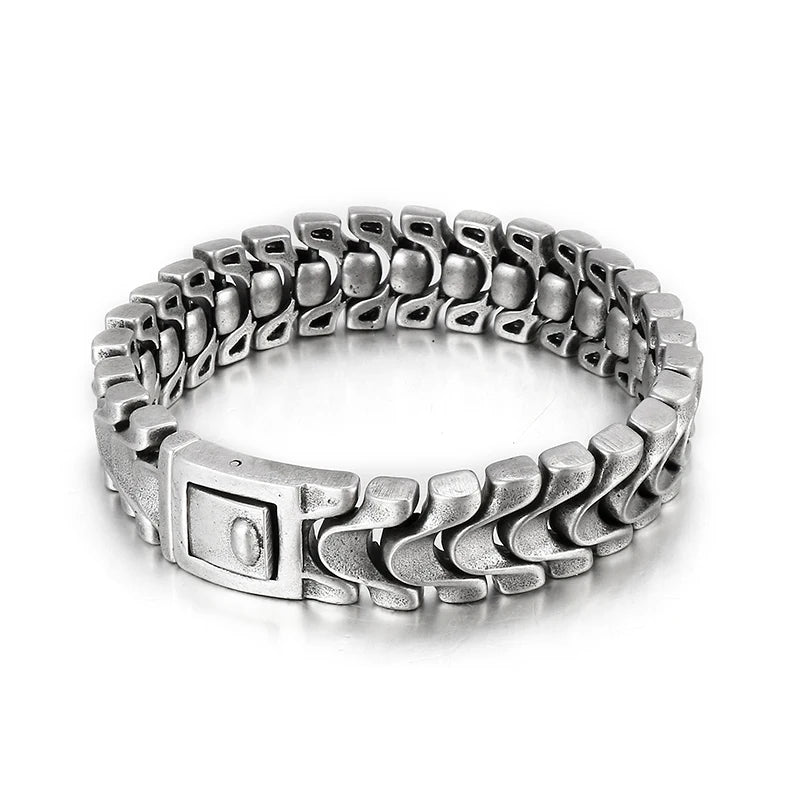 97g Hip-Hop Men Biker Link Chain Bracelet Stainless Steel Bangle