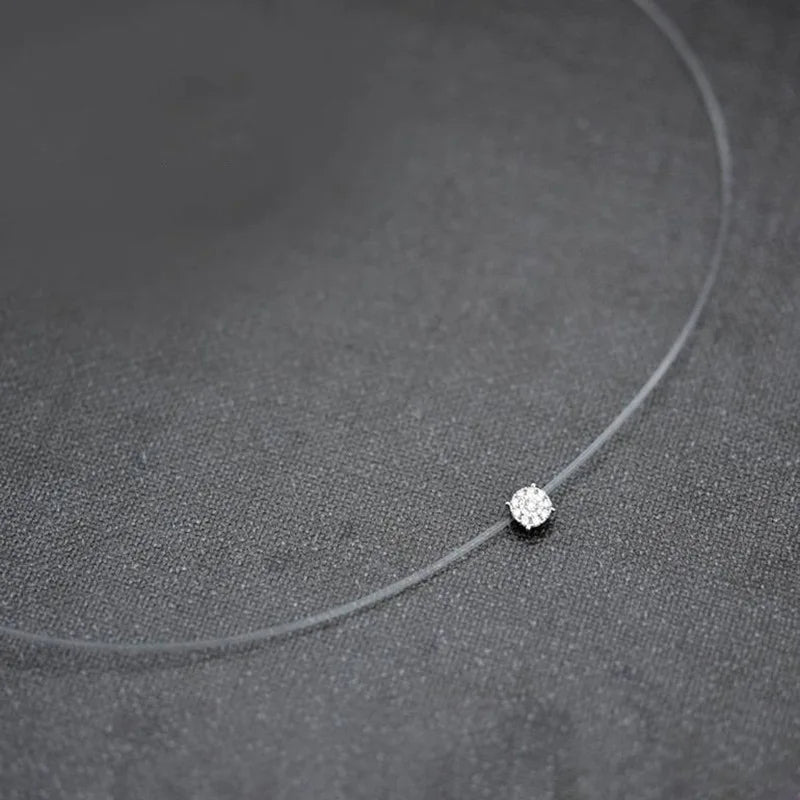 Crystal Gem Silver Necklace