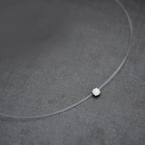 Crystal Gem Silver Necklace
