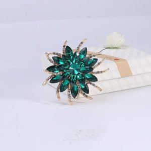 Crystal Acrylic Flower Brooch Women's Clothing Accessory