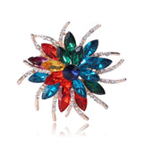 Crystal Acrylic Flower Brooch Women's Clothing Accessory