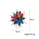 Crystal Acrylic Flower Brooch Women's Clothing Accessory