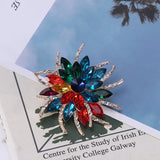 Crystal Acrylic Flower Brooch Women's Clothing Accessory