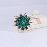 Crystal Acrylic Flower Brooch Women's Clothing Accessory
