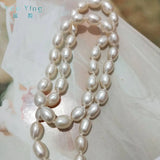 Rice Pearl Choker Necklace with Extension Clasp