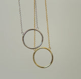 925 Silver Circle Necklace Dainty Design