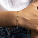 925 Sterling Silver Moon Star Lightning Charms Bracelet Minimal Delicate Jewelry