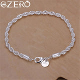 925 Silver 4MM Twisted Rope Chain Set