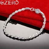 925 Silver 4MM Twisted Rope Chain Set
