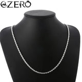 925 Silver 4MM Twisted Rope Chain Set