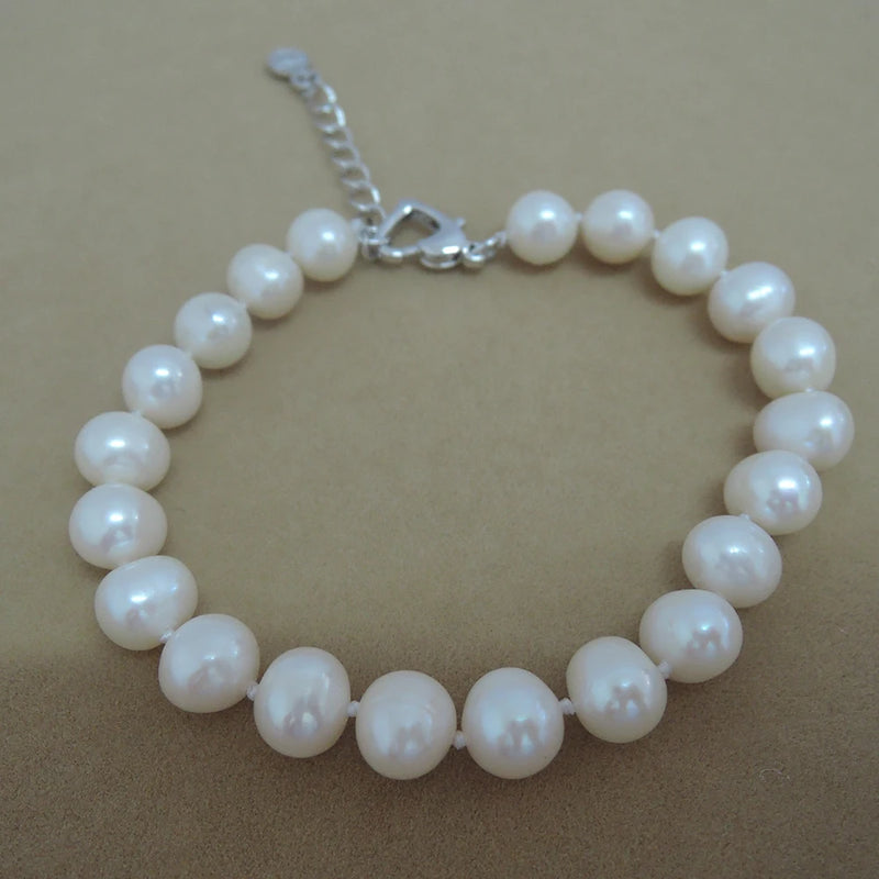 Freshwater Pearl Bracelet - AAA Pearl - Heart Clasp