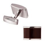 Square Enamel Cufflinks for Men's Shirts