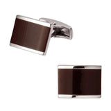 Square Enamel Cufflinks for Men's Shirts