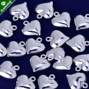 Heart Pendant Charm 11x13mm, 20pcs/lot