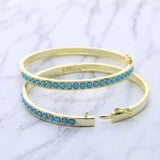 Turquoise Stone Stacking Bangle