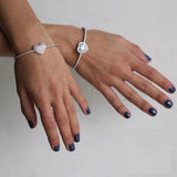 60mm Cz Heart Bangle Bracelet for Women