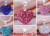 Rhinestone Heart Multicolor Necklace