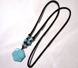 Tiger Eye Aventurine Quartz Crystal Hexagon Pendant DIY Jewelry Making Necklace