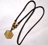 Tiger Eye Aventurine Quartz Crystal Hexagon Pendant DIY Jewelry Making Necklace