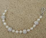 Freshwater Pearl Bracelet with Shambhala Beads