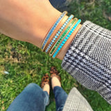 Turquoise Stone Metal European Women Bangle Bracelet