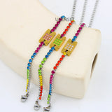 Colorful Zircon Square Bracelets - Boho Crystal Bangles Women Jewelry