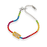 Colorful Zircon Square Bracelets - Boho Crystal Bangles Women Jewelry