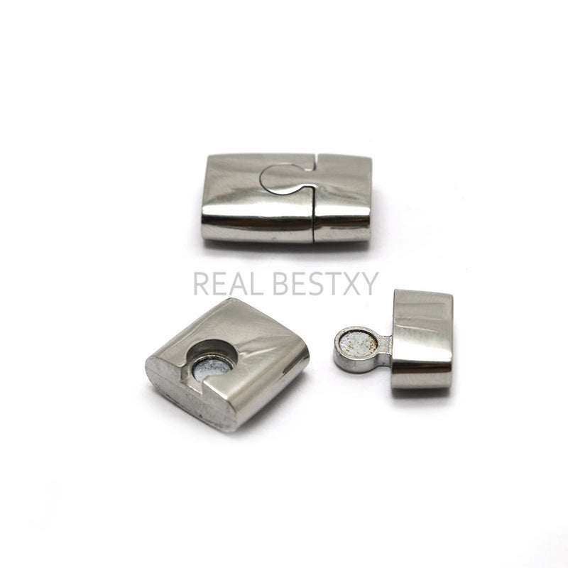 5pcs/lot Stainless Steel Magnetic Clasp Mirror Finish 10*3mm Hole