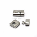 5pcs/lot Stainless Steel Magnetic Clasp Mirror Finish 10*3mm Hole