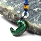 Natural Malachite Stone Necklace Pendant for DIY Jewelry