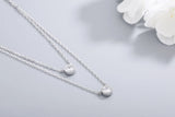 925s Diamond Studded Round Pendant Women's Necklace