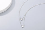 925s Diamond Studded Round Pendant Women's Necklace