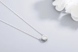 925s Silver Diamond Pendant Necklace for Women