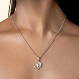 Sterling Silver W Moonstone Pendant Necklace