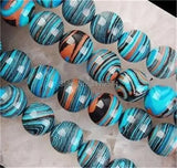 8mm Stripe Turkey Stone Loose Beads Jewelry Making 15inch