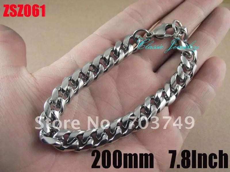 10mm 316L Stainless Steel Bracelet 200mm Man Jewelry