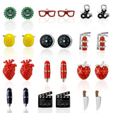 Superhero Life Cufflinks Strawberry Hat Glasses Men Cufflinks